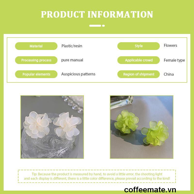 【coffeemate】⚡Khuyên Tai Kim Bạc Hình Bông Hoa Phong Cách Thời Trang Hàn Quốc Dành Cho Nữ