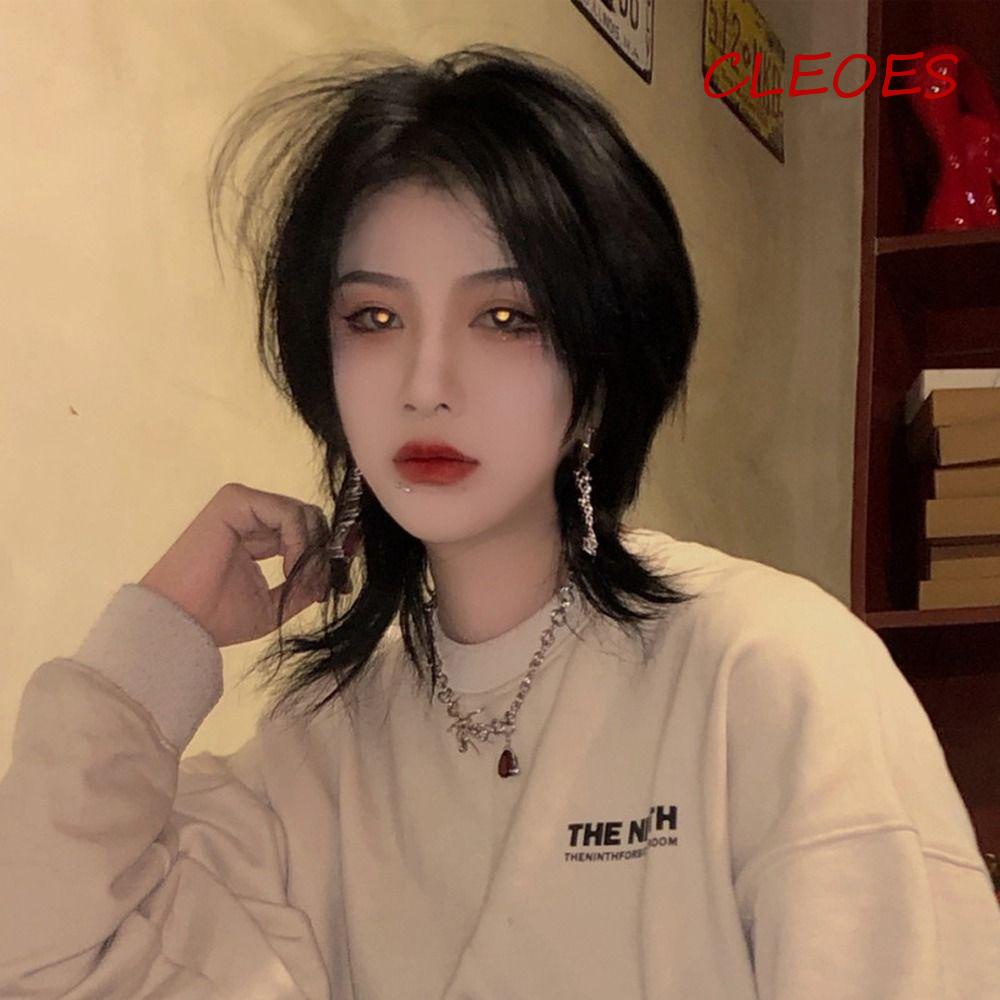 Tóc Giả Ngắn Thẳng Vô Hình Bằng Sợi Tổng Hợp Hóa Trang Nhân Vật CLEOES