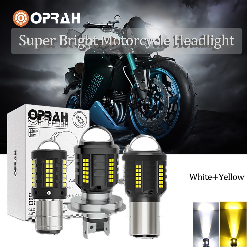 1 Đèn Pha Siêu Sáng 8000Lm H4 H6 BA20D T19 P15D Có Thấu Kính 12V Cho Xe Hơi / Xe Máy Điện