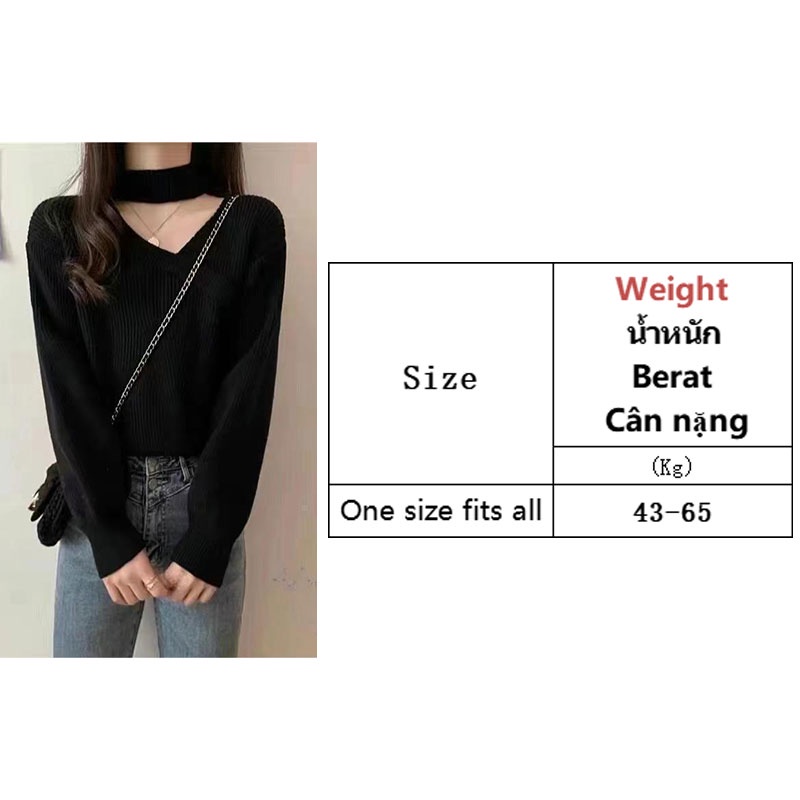 Aphrod Áo sweater Tay Dài Cổ Chữ V Trễ Vai Cho Nữ