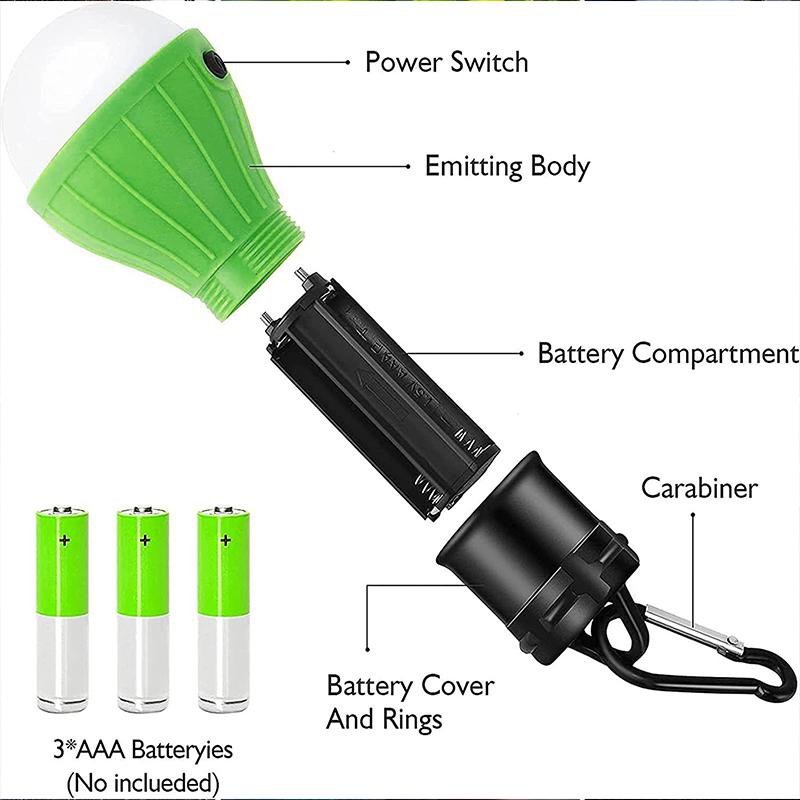1 Bóng Đèn LED Mini Chống Thấm Nước Có Móc Treo Tiện Dụng Mang Theo Du Lịch Cắm Trại