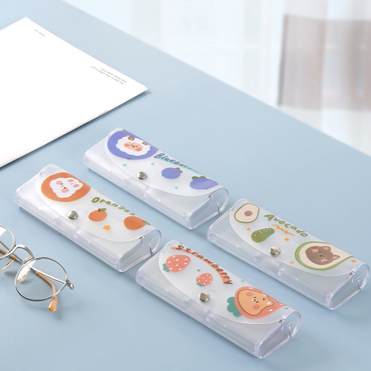 Hộp Đựng Kính Trong Suốt Nhựa PVC Hoạt Tiết Cute Ngộ Nghĩnh