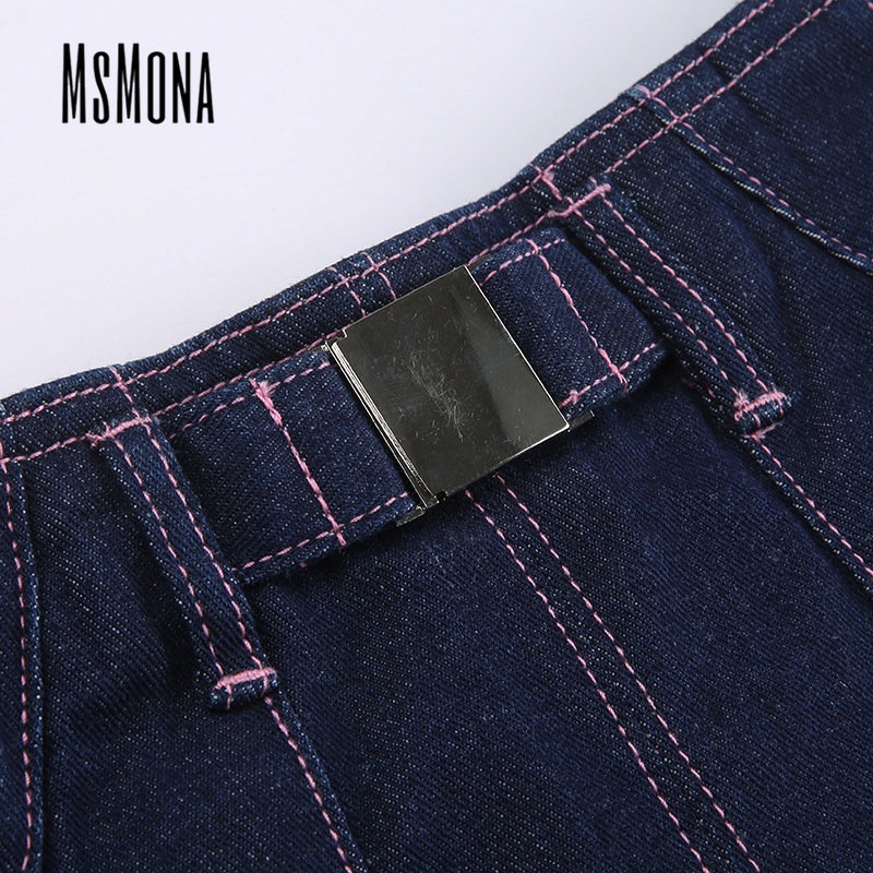 MsMona Chân Váy Mini Lưng Thấp Màu Trơn Cài Khóa Kim Loại Thời Trang 2023 Quyến Rũ Cho Nữ