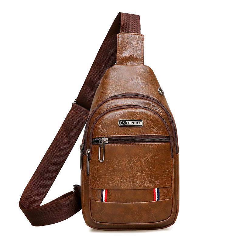 Túi Da Đeo Chéo Ngực Thời Trang Phong Cách Hàn Quốc Cho Nam