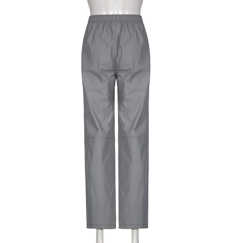 DUNEA Quần Dài Lưng Thun Ống Rộng Toàn Diện Phong Cách Vintage Cho Nữ