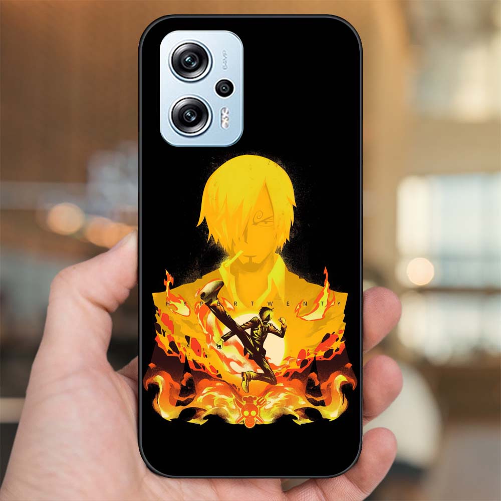 Ốp lưng Poco X4 GT viền đen in hình Sanji One Piece Đảo Hải Tặc