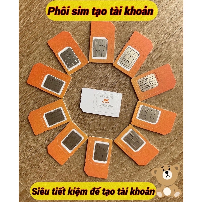 Sim hạt ngô phôi sim VNMB tạo tài khoản giá rẻ 2023