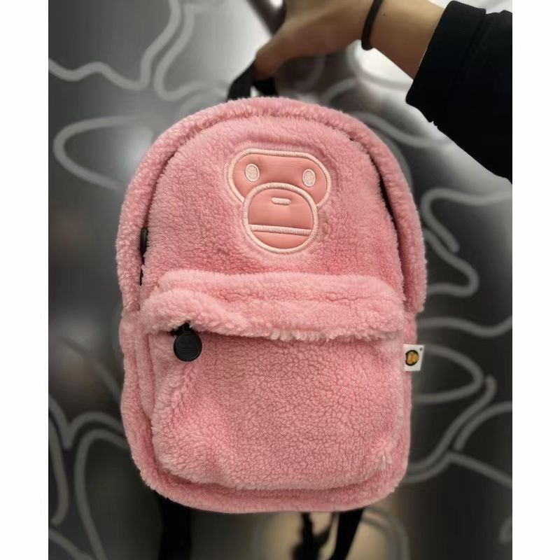 Bape Ba Lô Đeo Vai Họa Tiết Đầu Vượn Nhồi Bông Cá Tính