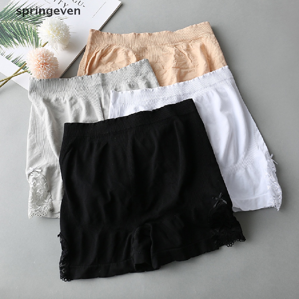 1 Quần Lót Boxer Eo Cao Không Đường May Bằng Lụa Mát Thoáng Khí Cho Nữ