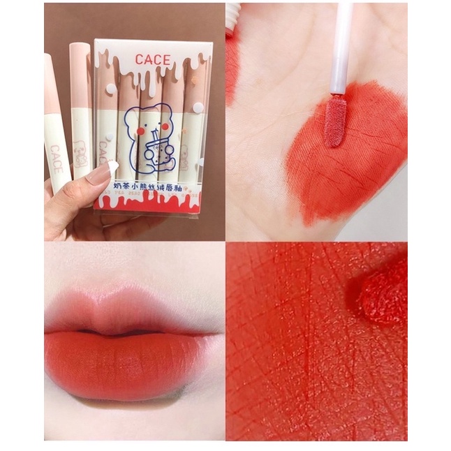 Set son môi 5 Cây son kem Cace siêu xinh lâu trôi
