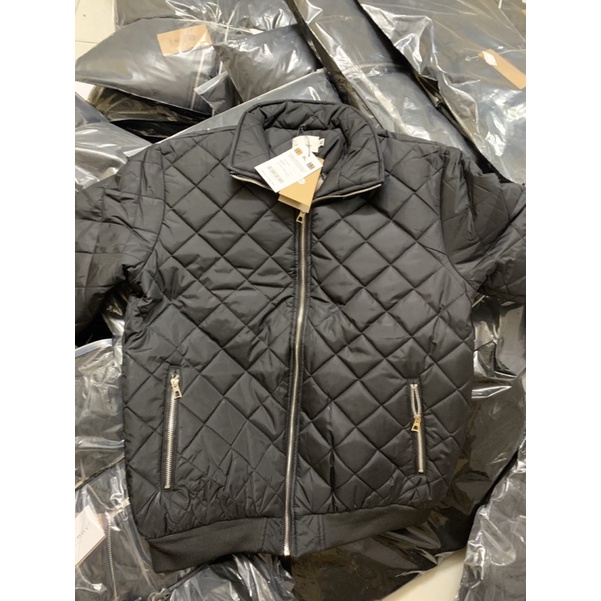 Áo phao quả trám trần bông, áo khoác phao cổ bẻ phong cách, Áo Phao Burberry Nam Hàng quảng châu cao cấp