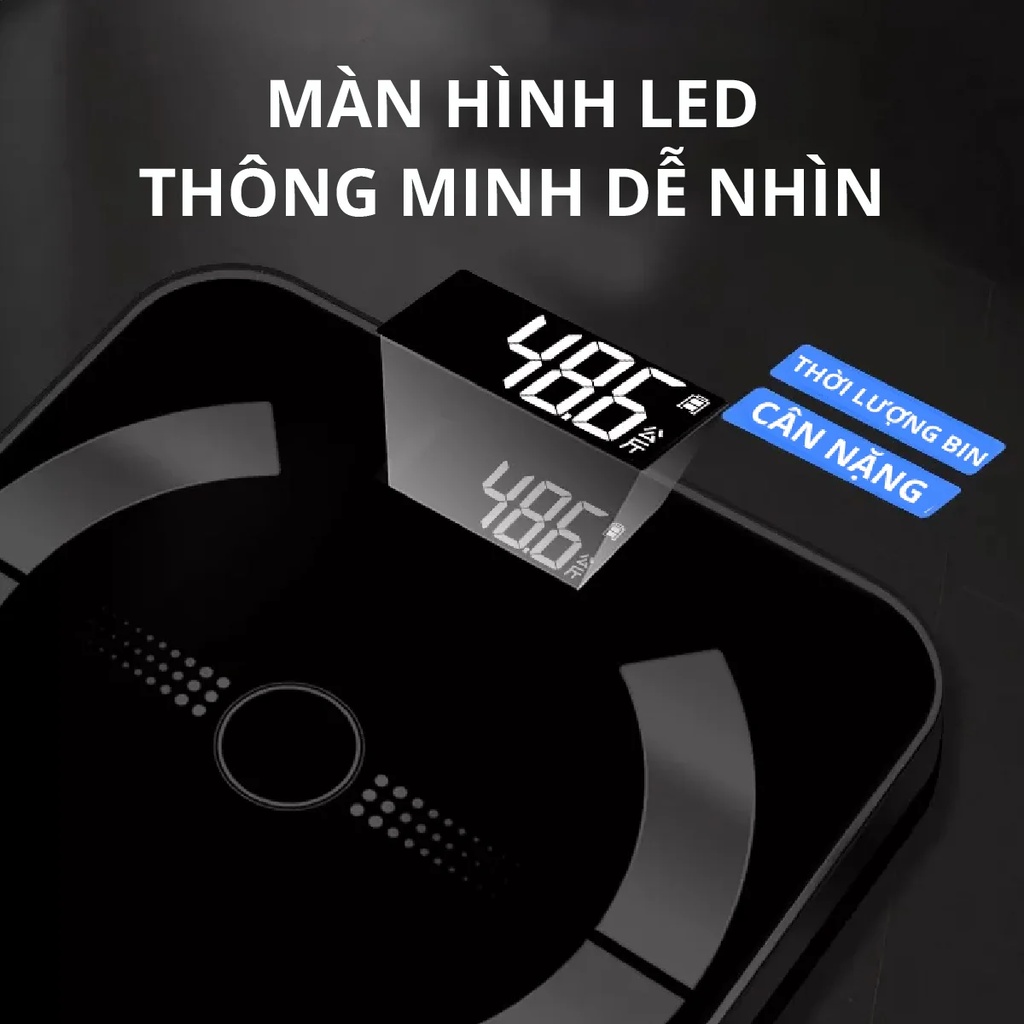 Cân điên tử bluetooth phân tích chỉ số cơ thể Kachi MK223