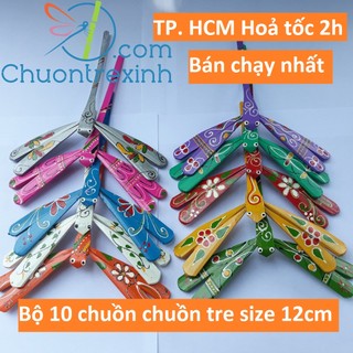 Chuồn tre Set 110 pcs Painted Bamboo Dragonfly 4.7” 12cm