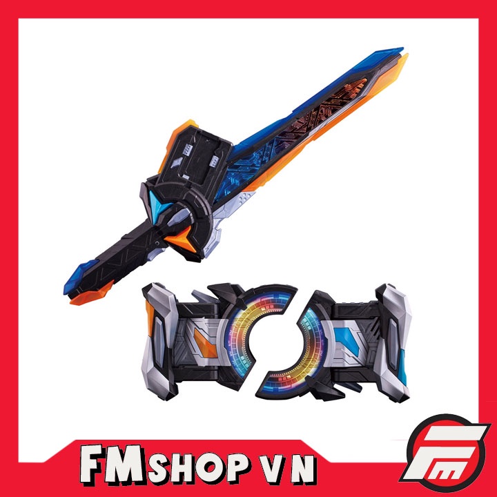 (CÓ SẴN) MÔ HÌNH KIẾM ĐỒ CHƠI KAMEN RIDER GEATS DX COMMAND TWIN BUCKLE &amp; RAISING SWORD OPEN