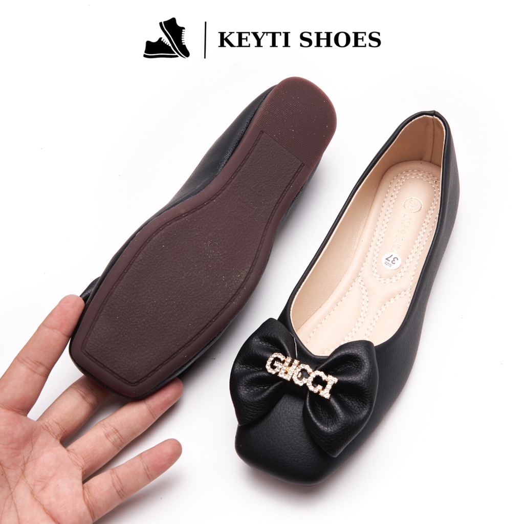 Giày búp bê nữ đế bệt, quai nơ siêu đẹp