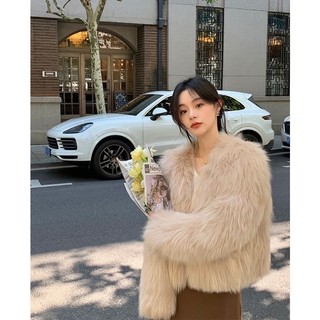 𝐂𝐎́ 𝐒𝐀̆̃𝐍. Áo Khoác Lông Cáo Nhân Tạo Tơi Sợi (ẢNH THẬT Ở CUỐI)