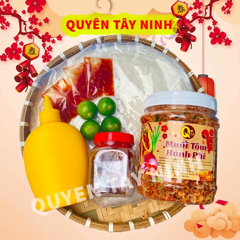 COMBO Bánh tráng phơi sương+ Muối tép hành phi