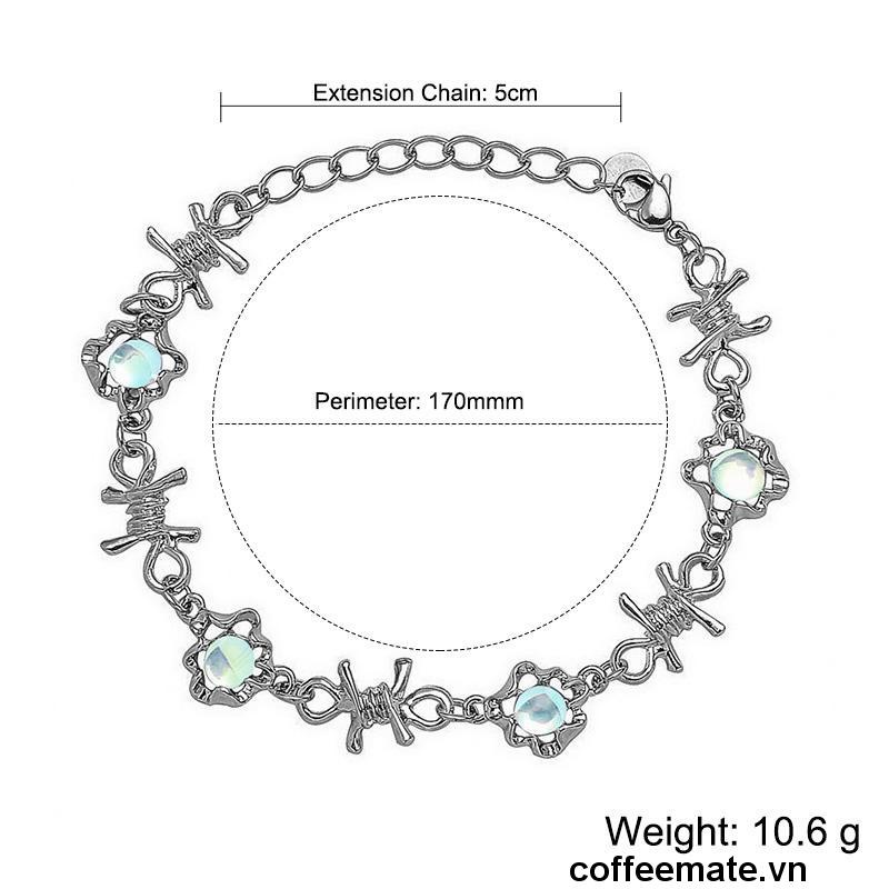 【coffeemate】⚡ Dây Chuyền Mặt Đá Mặt Trăng Thời Trang Harajuku Cá Tính Sang Trọng