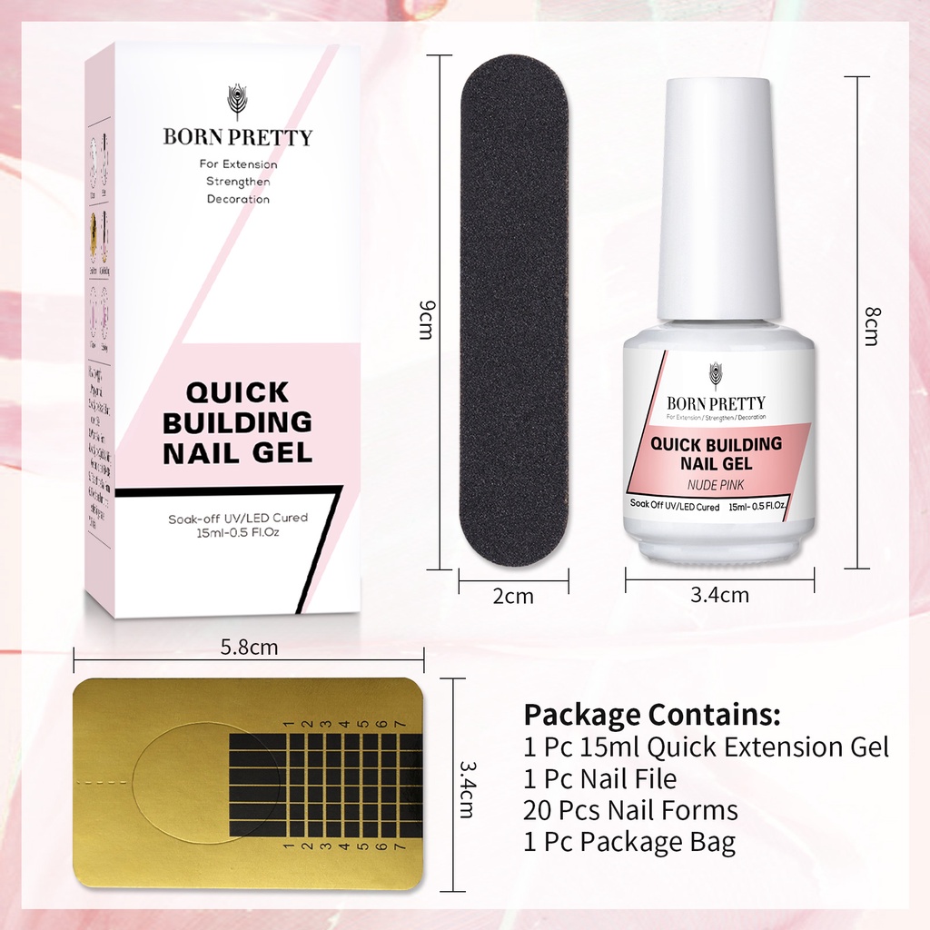 Gel Dán Nối Dài Móng Tay 5 Trong 1 BORN PRETTY 15ml