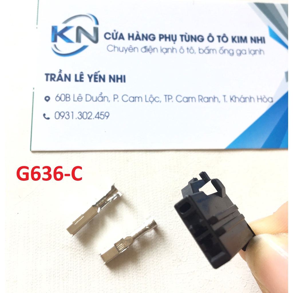 G636-Giắc cắm Đầu nối xe hơi màu đen 2 lỗ 2.2mm