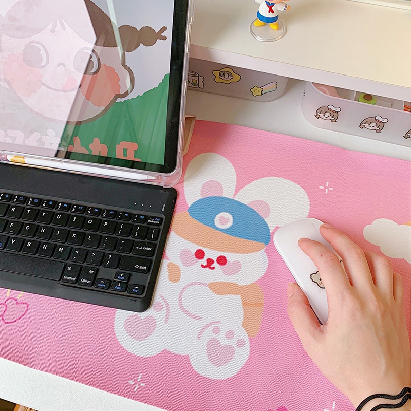 Tấm Lót Chuột Chơi Game Cỡ Lớn Chống Bỏng Họa Tiết Hoạt Hình Dễ Thương