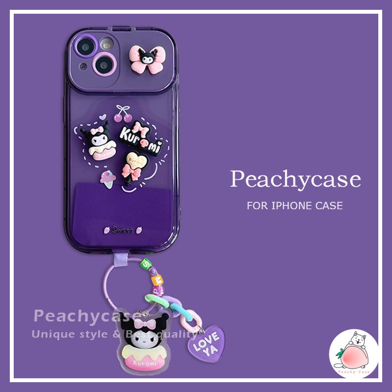 Ốp Điện Thoại TPU Mềm Có Gương Trang Điểm Hình Kouromi 3D Cho iPhone 14 13 12 11 Pro Max Xr Xsmax 13pro