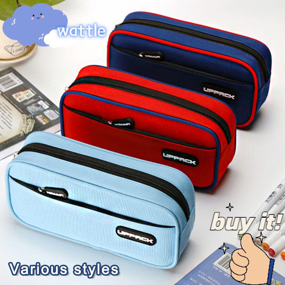 Túi Đựng Bút Bằng Vải Canvas Hai Lớp Hình Phi Hành Gia Dễ Thương