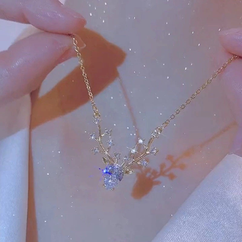 Vòng Cổ Choker Xương Đòn / One Deer Has You Little Elk Cá Tính Cao Cấp Dành Cho Nữ