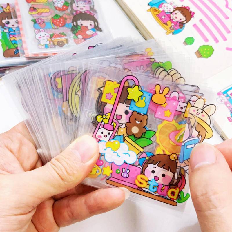 Dễ Thương Sticker Dán Trang Trí Sổ Tay Chống Thấm Nước Họa Tiết Hoạt Hình Đáng Yêu