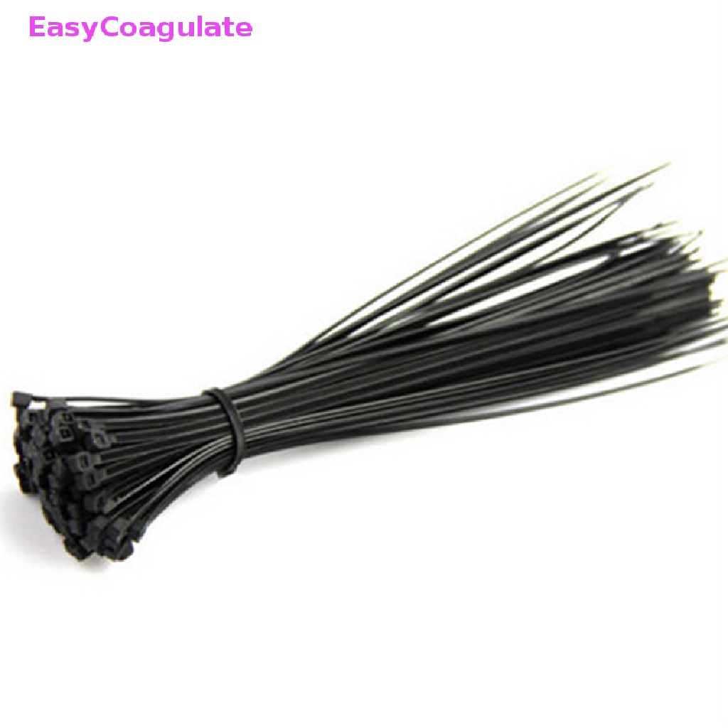 100 Dây Rút Nhựa Nylon 10cm Màu Đen Tự Khóa