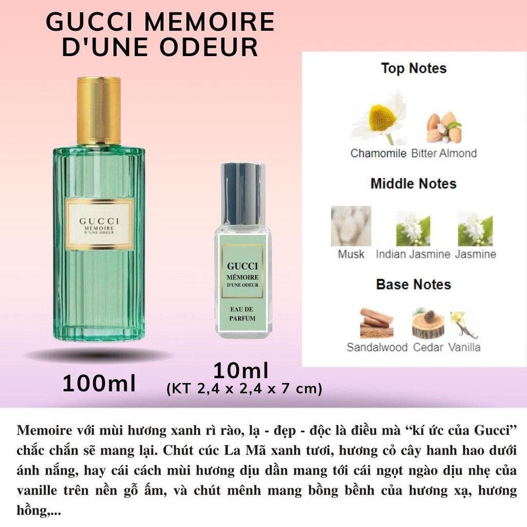 Nước hoa Nữ Gucci Mémoire D'une Odeur EDP | Shopee Việt Nam