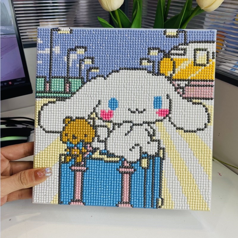 20x20cm Tranh đính đá khung gỗ có thể treo tường