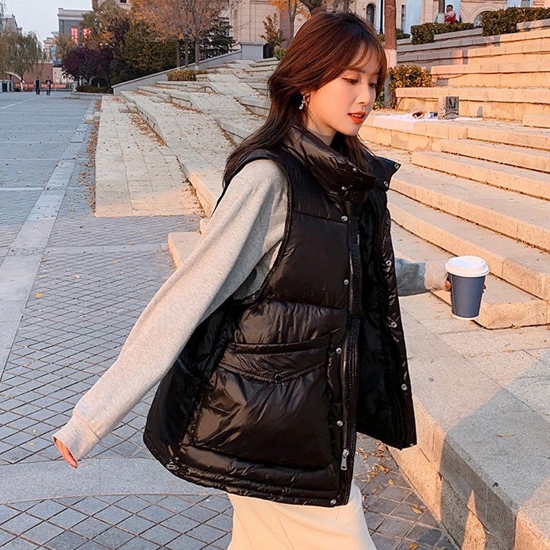 Áo Khoác phao  gile  không  tay  sát nách  nữ  hàng quảng  châu loại 1