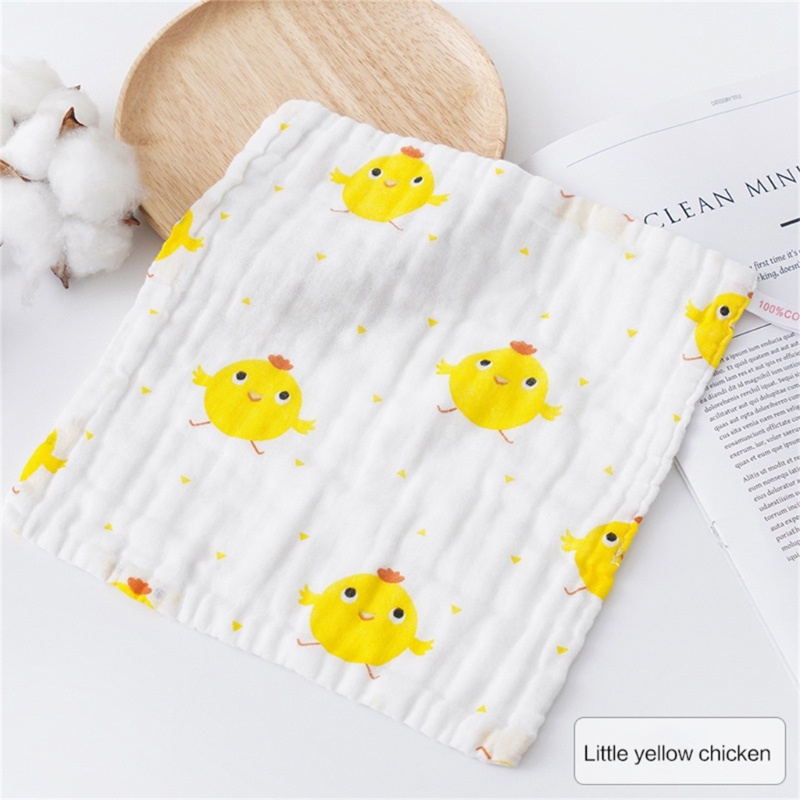 Bộ 5 Khăn Tắm Cotton 6 Lớp Mềm Mại Họa Tiết Hoạt Hình Dành Cho Bé
