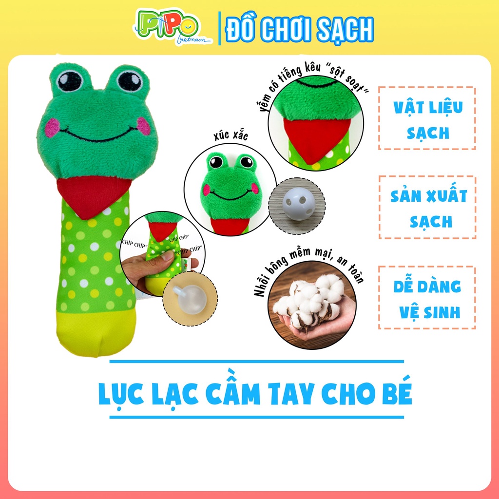 Lục lạc cho bé PiPoVietnam - Hình ếch cốm hóm hỉnh