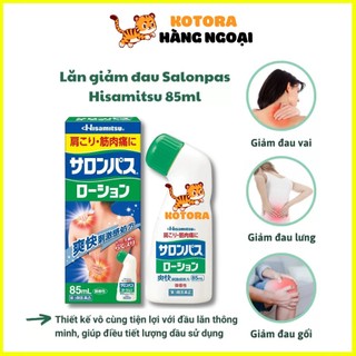 Dầu nóng lăn xoa bóp Salonpas Hisamitsu 85ml Nhật Bản giúp xoa dịu cơn đau cơ, xương khớp, bong gân, bầm tím