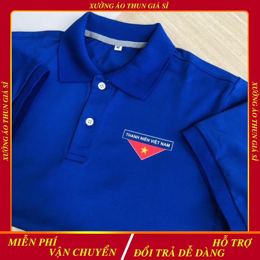 Áo Đoàn Thanh Niên, áo phông vải cá sấu thoáng mát, in bền đẹp .