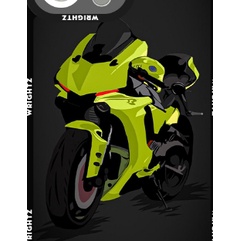 Ốp lưng iphone cạnh vuông WrightZ Yamaha R1 x Neon Xe Moto Bike Sketch 8plus/x/xs/11/12/pro/max/plus/promax