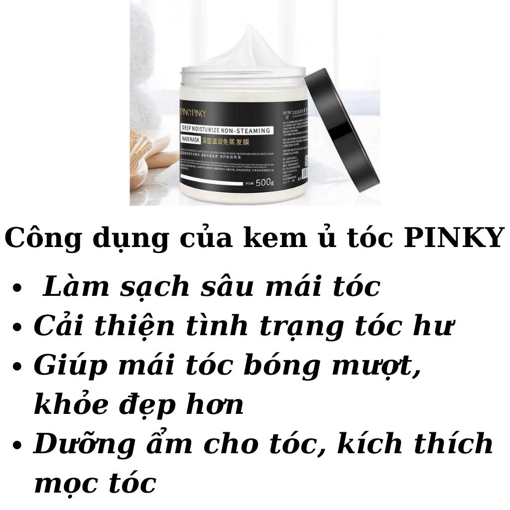 Kem ủ dưỡng tóc chính hãng pinkypinky 500ml, dầu xả chứa collagen dưỡng ẩm chăm sóc phục hồi tóc hư tổn, giảm gãy rụng.
