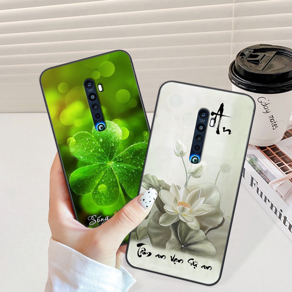 Ốp lưng Oppo Reno 2 - Reno 2F - Reno 2Z - Ốp Oppo in hình chữ thư pháp tâm an, cha mẹ , tài lộc đầy ý nghĩa