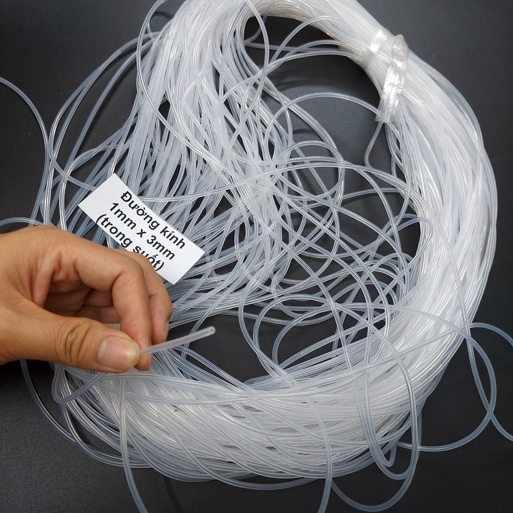 Ống silicon  trong suốt cấp thực phẩm đường kính trong 1mm, 2mm, 3mm, 4mm, 5mm, 6mm, 8mm, 9mm, 10mm, 12mm