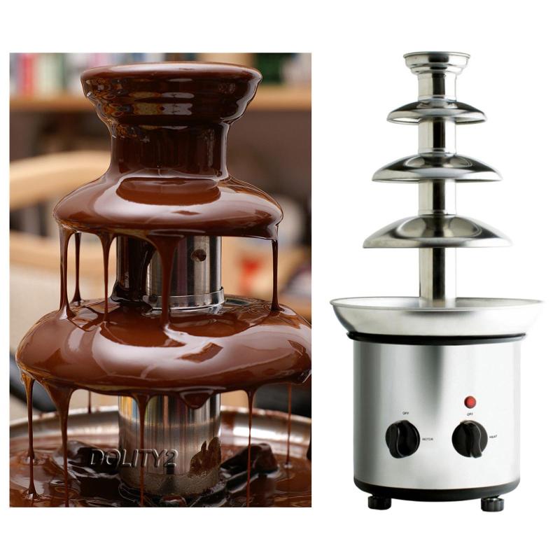 [Dolity2] Đài Phun Sô Cô La 35 Sốt Dễ Lắp Ráp Có 4 Tầng Để Nướng BBQ