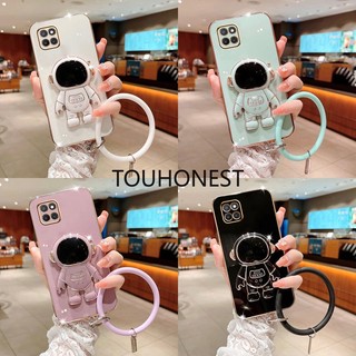 Ốp Điện Thoại Silicon Hình Phi Hành Gia Có Vòng Đỡ Cho Casing INFINIX Hot 20 Play Case infinix Hot 20S Case infinix Hot 11 Case infinix Smart HD Case infinix Note 12 Pro Case infinix Note 12 Vip Silicone Protect 3D New Astronautstand With Ring Phone Case