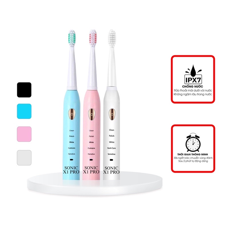 Bàn chải điện Lovida Sonic X1 Pro bản nâng cấp đánh răng tự động 5 chế độ