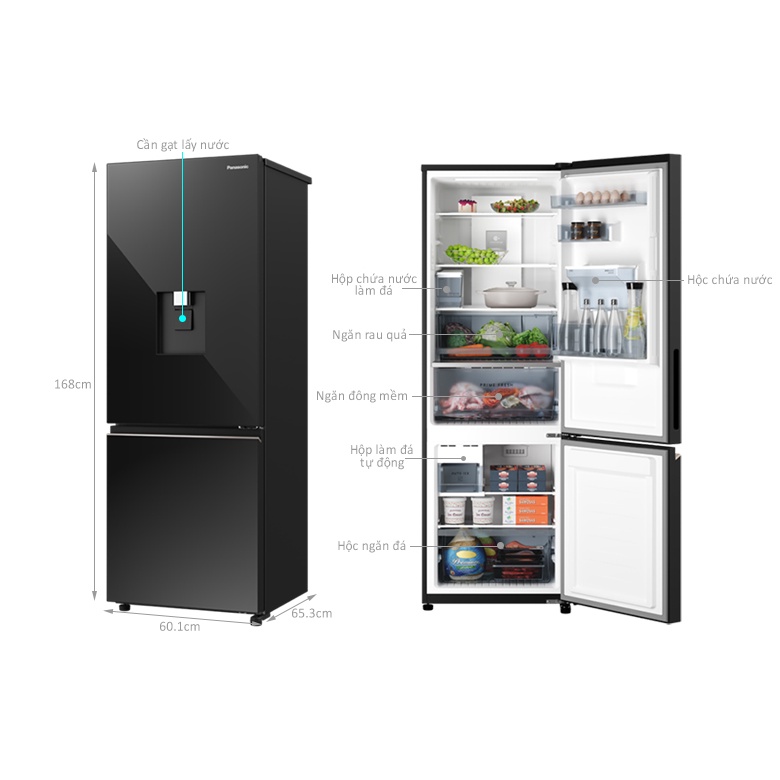 Tủ lạnh Panasonic Inverter 300 lít NR-BV331WGKV