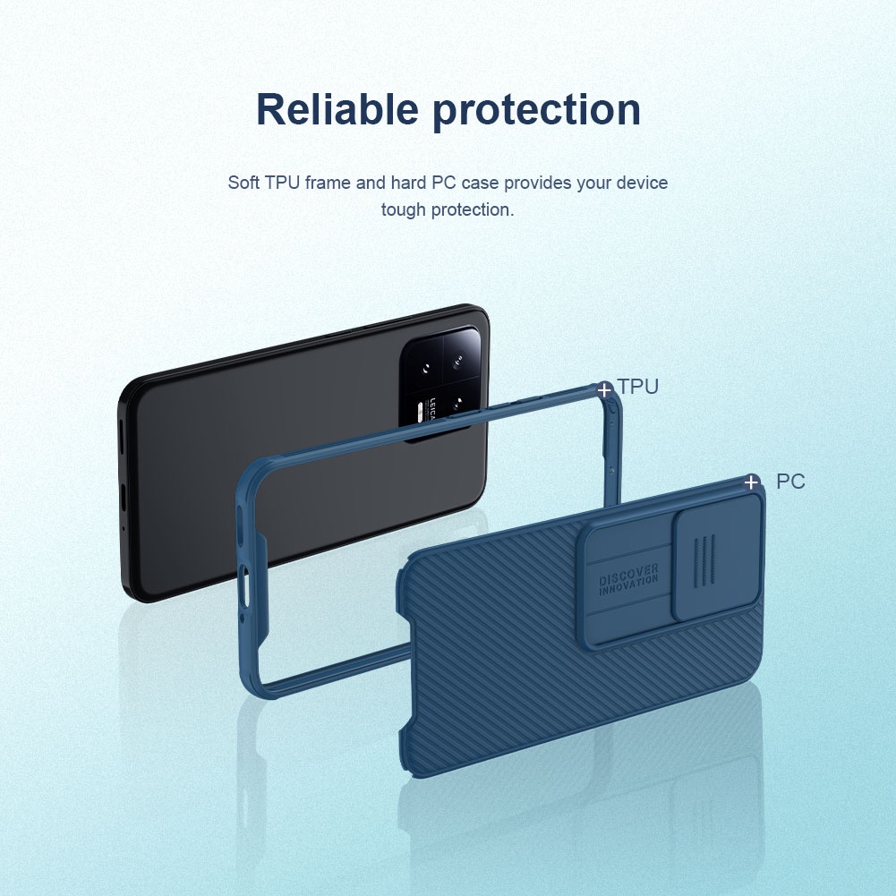 Vỏ điện thoại Nilkin CamShield Pro Vỏ điện thoại Xiaomi Mi 13 Vỏ máy ảnh trượt bảo vệ sang trọng TPU+Vỏ chống sốc PC