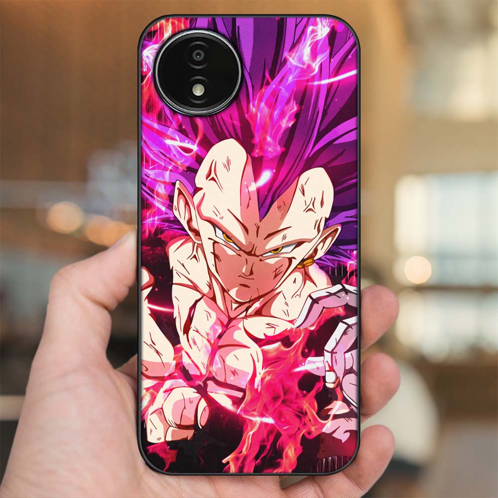 Ốp lưng Vivo Y02 viền đen in hình Vegeta Dragon Ball