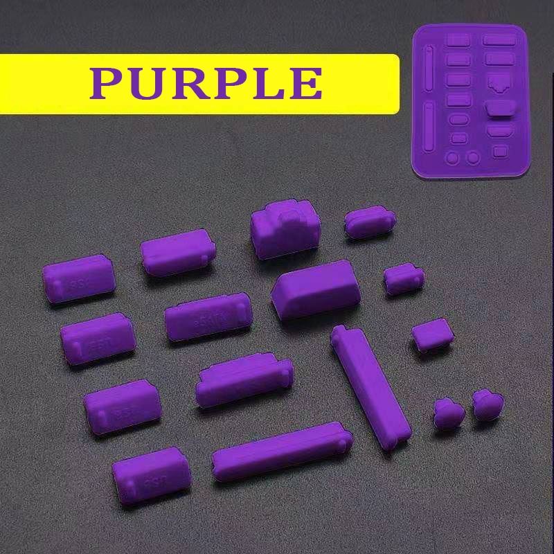 Bộ 16 Nút Bịt Cổng USB HDMI RJ45 Bằng Silicone Nhiều Màu Chống Bụi Chống Nước