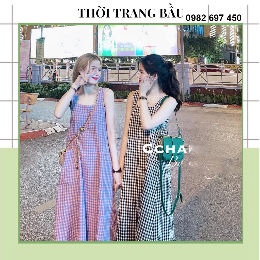 [thoitrangbau1 V70] VÁY BẦU MÙA HÈ-ĐẦM BẦU THỜI TRANG THIẾT KẾ  XUÔNG 2 DÂY SIÊU MÁT CHẤT ĐẸP VẢI XỐP  MẶC NHÀ ĐI BIỂN