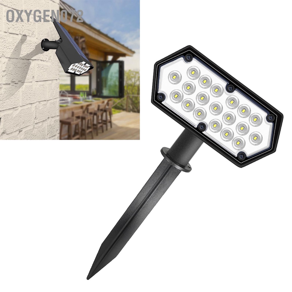 Đèn Năng Lượng Mặt Trời Solar Bàn Chải Đèn Đường - Chiếu sáng tường sân vườn Góc điều chỉnh Pin tích hợp - Oxygen072